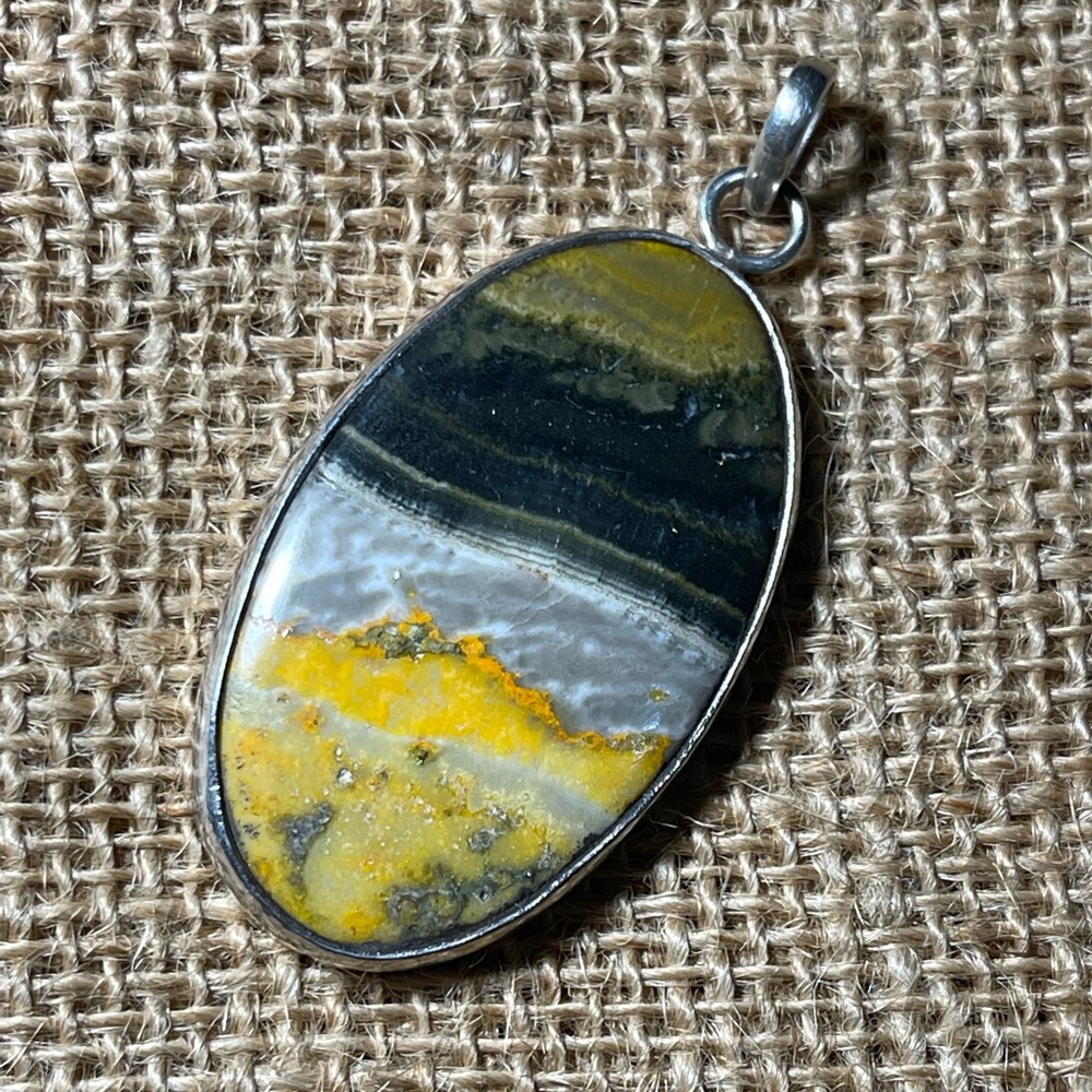 Large Bumblebee Jasper Pendant